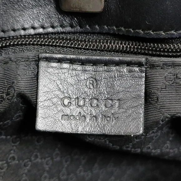 Gucci Vintage Sherry Line Gray Tote with Green and Red Web Straps - Picture 7 of 13